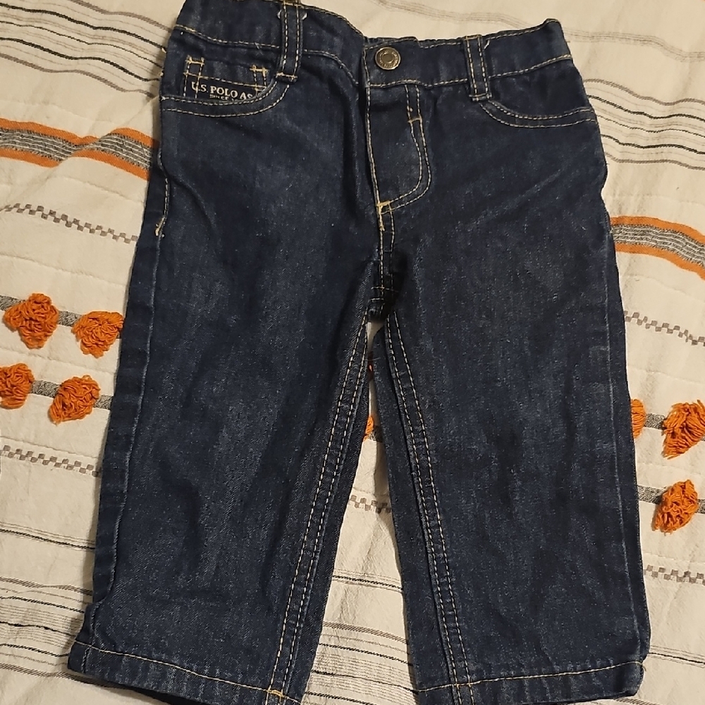U.S. Polo Assn. Navy Blue Jeans Size 12 Months Boy Girl Toddler